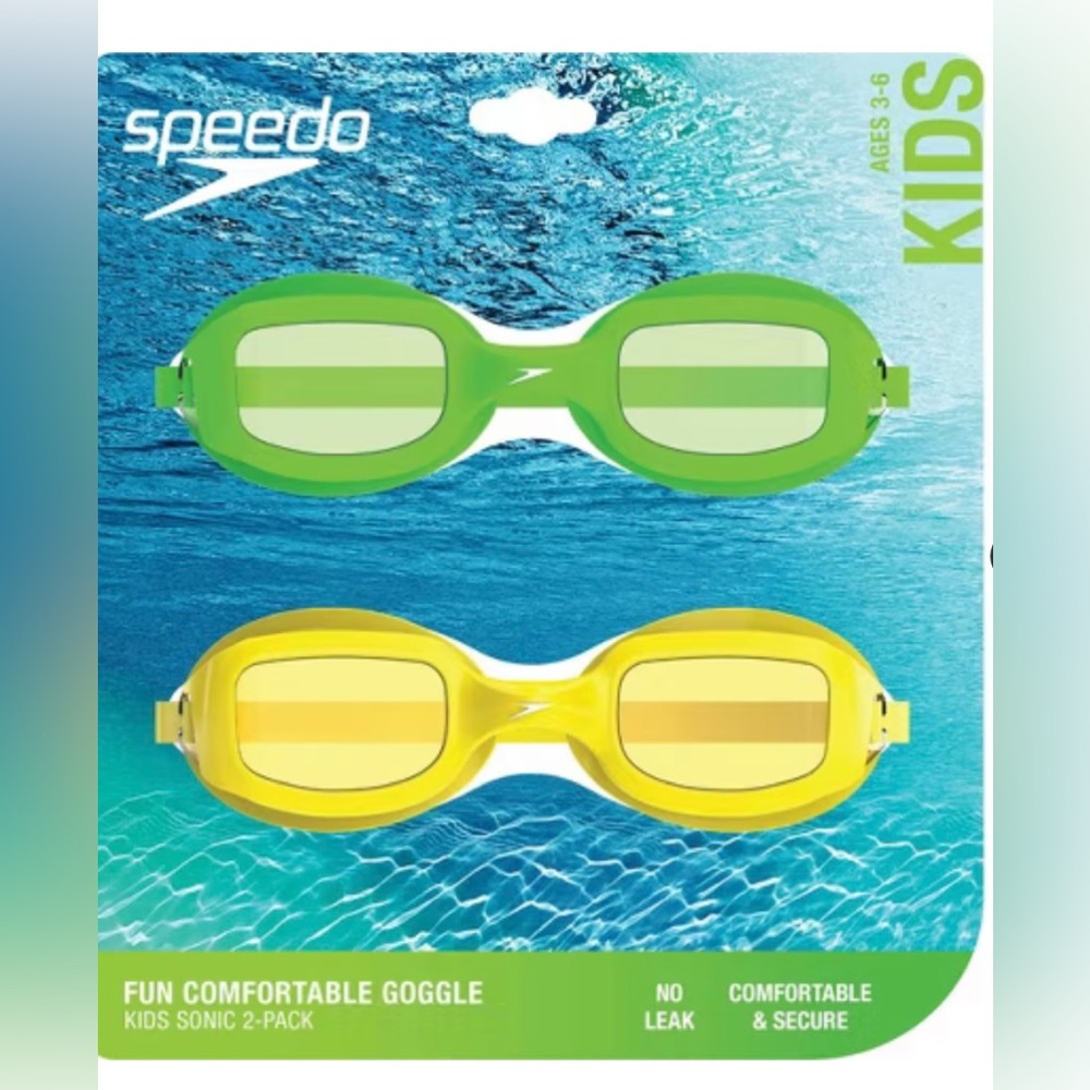 Kids Speedo Sonic  Goggles - Yellow & Green - NEW!